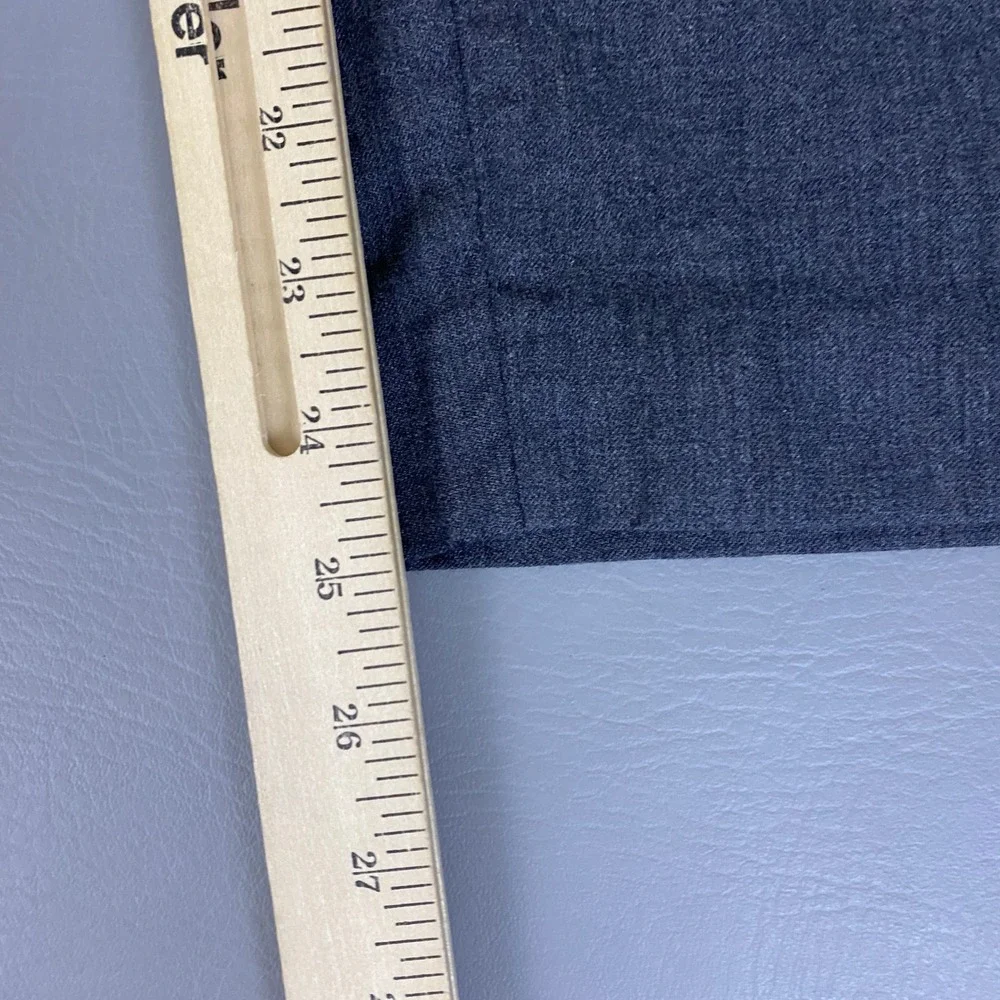 Lands End Wool Dress Pants Mens 40 (Fit 36) Gray Flat Front Slacks USA Vintage